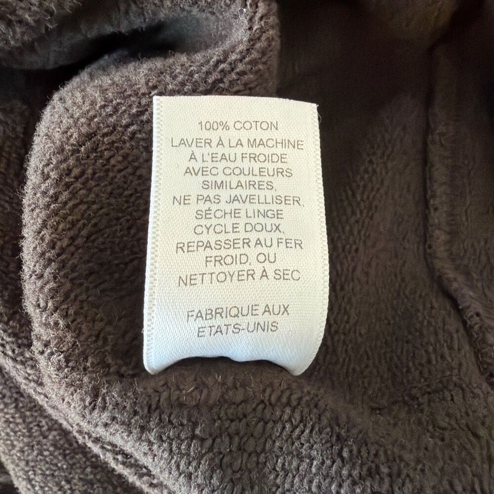 Nili Lotan Womens XS Janie Hoodie Brown Distressed Pullover Luxe Athleisure USA - Picture 10 of 14